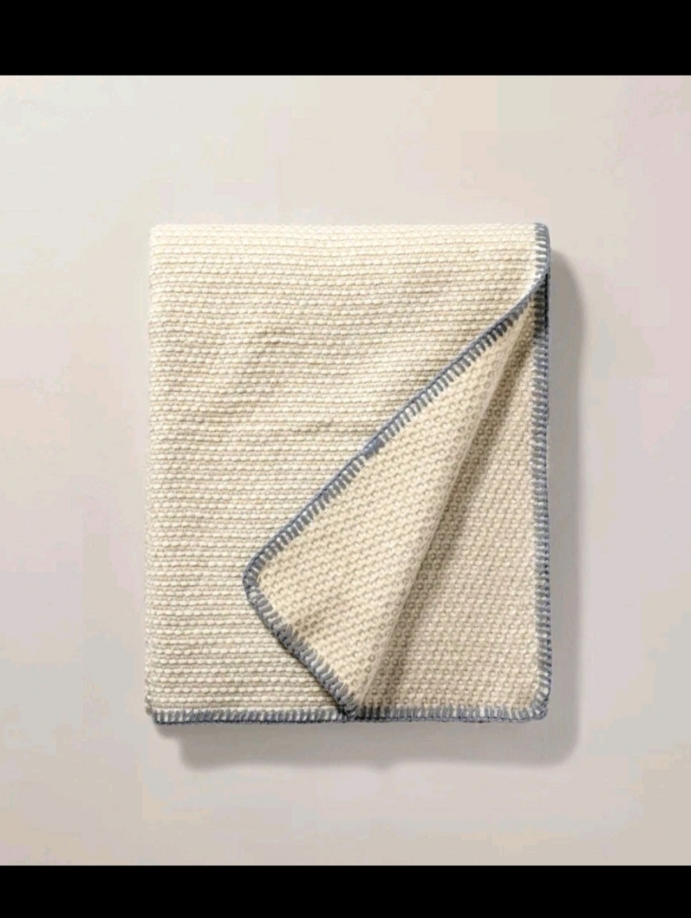 Cozy Stitch Woven Throw Blanket Tan/Blue - Hearth & Hand™ with Magnolia